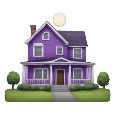 a spacious purple house  sticker