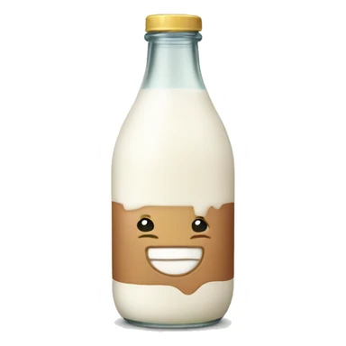 milk in a bottle  sticker