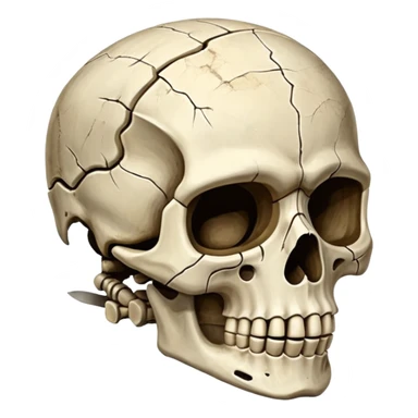 skeleton helmet sticker
