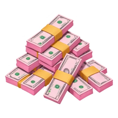 Pink money emoji sticker