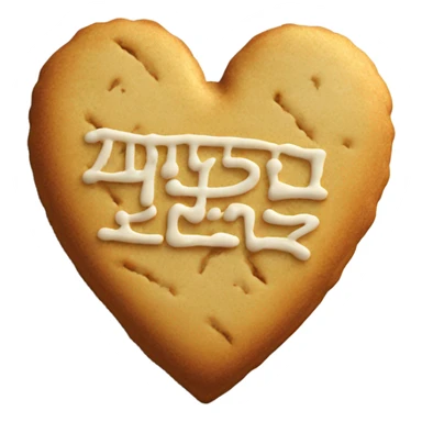 Cookie heart with writing 8 minutes sticker