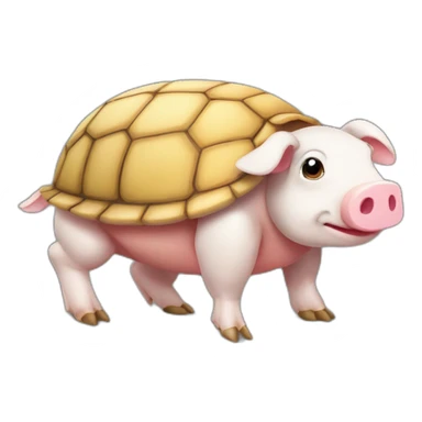 Tortue sur un cochon sticker