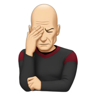jean luc picard facepalm sticker