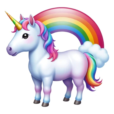 Unicorn pooping a rainbow sticker