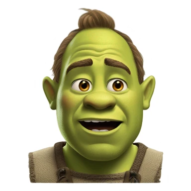 Shrek with a butt sticker