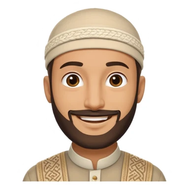 happy muslim man sticker