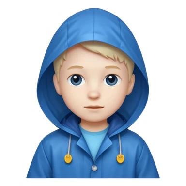 blue raincoat Kid sticker