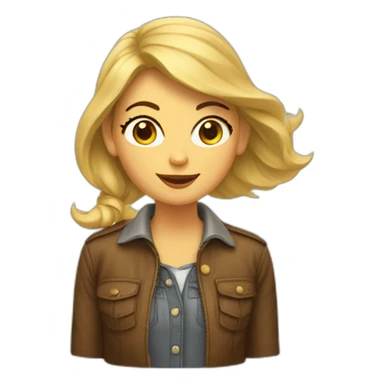 femme sur sanglier sticker