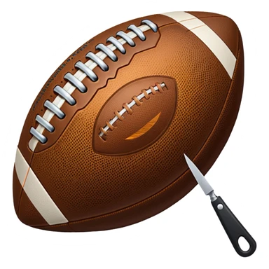 football cutting knife sticker