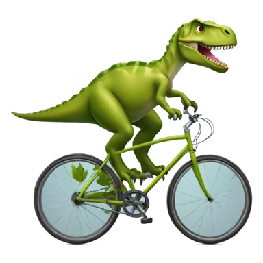 dinosaurio montando bicicleta  sticker