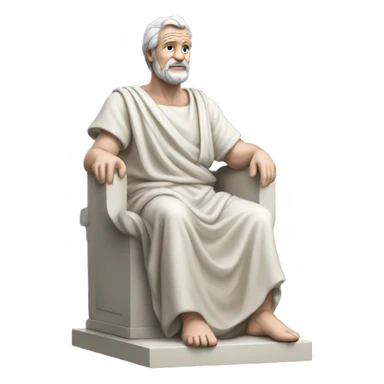 crea a seneca el filosofo como una estatua sticker