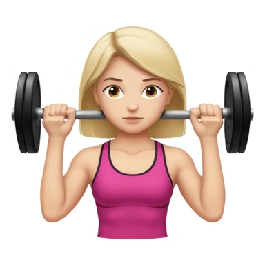 Girl lifting weights sticker