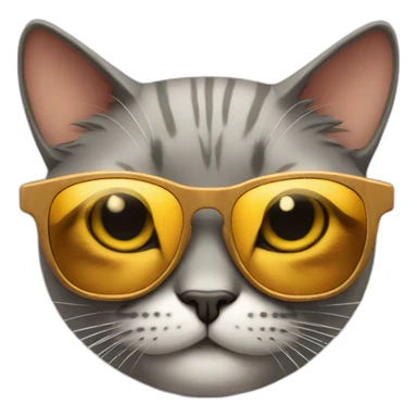 smirking cat wearing sunglasses sticker