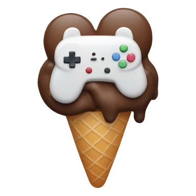 icecream with hands holding a video game controller sticker