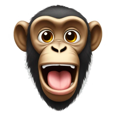 Monkey sticking tongue out sticker