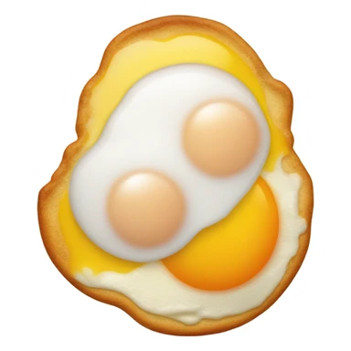 An exhausted fried egg sticker