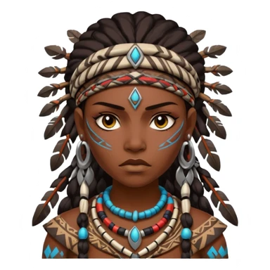 elemental tribal woman sticker