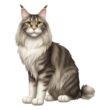 Maine Coon Cat Breed Full Body sticker