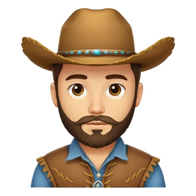 vaquero joven con barbaç sticker