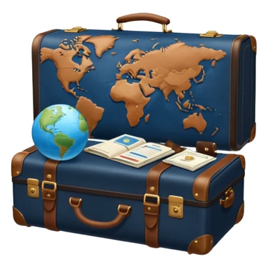 glob ,pass port, , travel bag , plane sticker