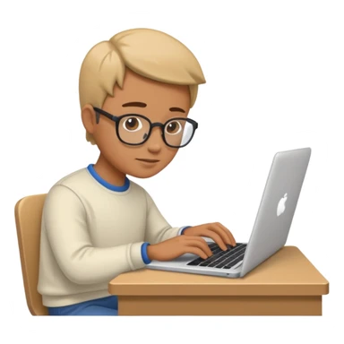 Research paper being typed on a laptop   sticker