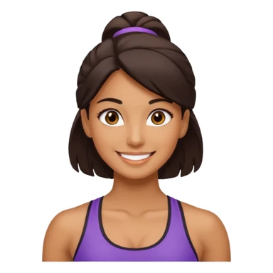 fitness girl, dark eyes sticker