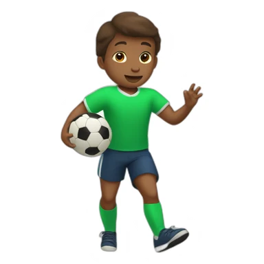 adaptable kid, juggling and playing football sticker