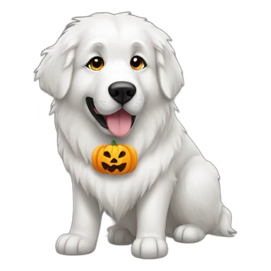 great pyrenees dog halloween sticker