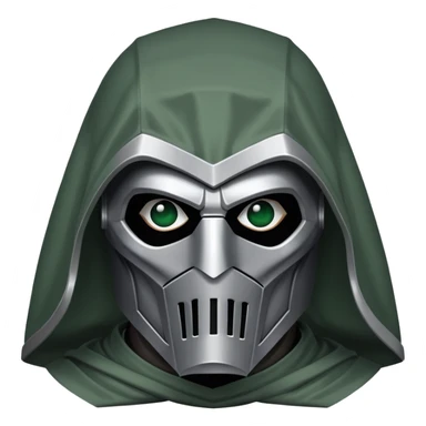 doctor doom metal mask sticker