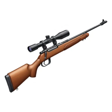 just a deer hunting rifle with a scope mounted to the top of the gun barrel  sticker