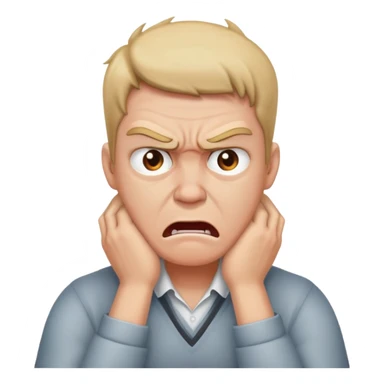 angry person with hands around neck sticker