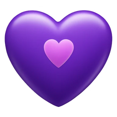 Purple heart with a t in the middle sticker