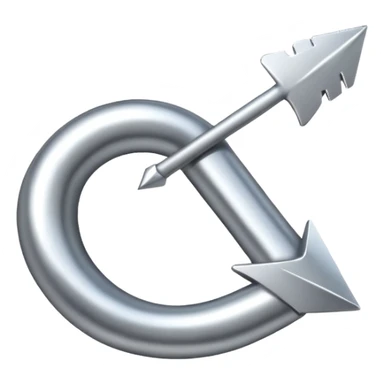 curved arrow sticker