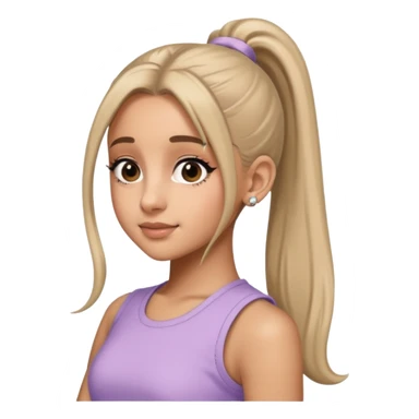 ariana grande ponytail 2025 sticker