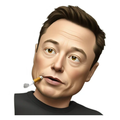Elon musk smoking weed sticker
