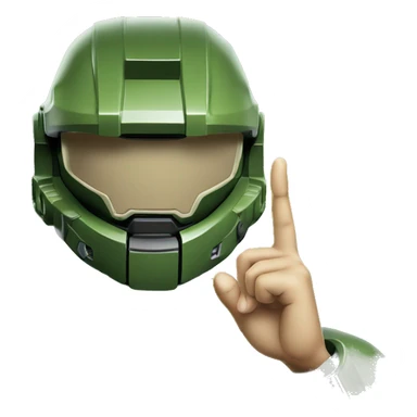 Master Chief raising ring finger  sticker