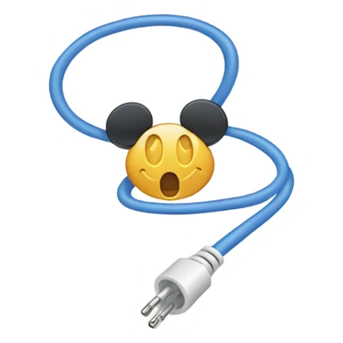 Eletric cable mickie mouse connector sticker