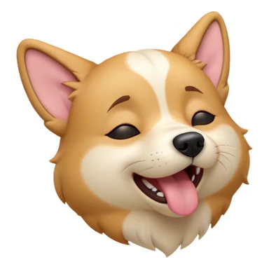 Cinematic Cute Yawning Domestic Dog Portrait Emoji, Head tilted slightly with a dramatic, wide-open yawn, showcasing a plush, inviting coat with gently drooping ears and half-closed, drowsy eyes, Simplified yet irresistibly adorable features, highly detailed, glowing with a soft, cozy glow, high shine, relaxed yet expressive, stylized with a dash of playful whimsy, soft glowing outline, capturing the essence of a sleepy yet affectionate dog that seems ready to stretch out for a nap! sticker