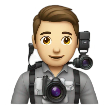 a photographer a the photographic chamber sticker