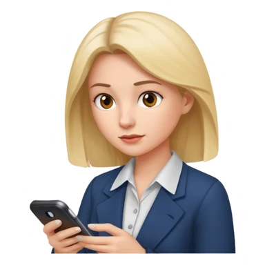 same woman but leaving documents and using the phone sticker