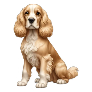 Dog-golden-english-cocker-spaniel-full-body-standing sticker