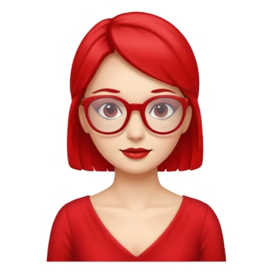 red glasses and red dressed woman sticker