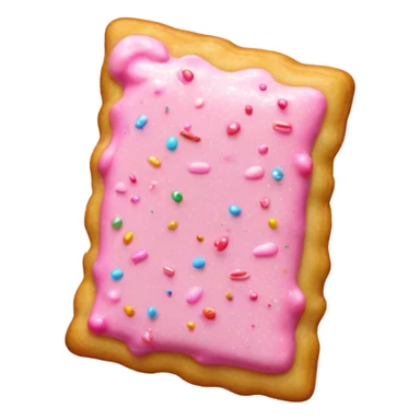 Realistic Pink poptart with glitter  sticker