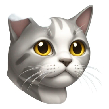 cat blowing a cloud of smoke sticker