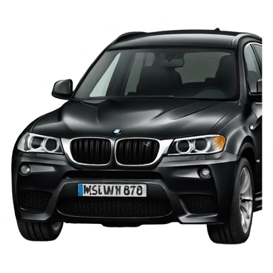 black BMW x3 m sport sticker