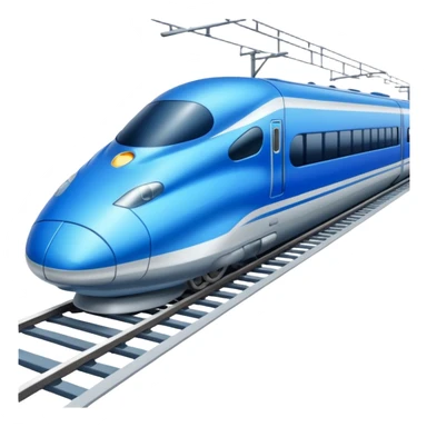 Blue bullet train sticker