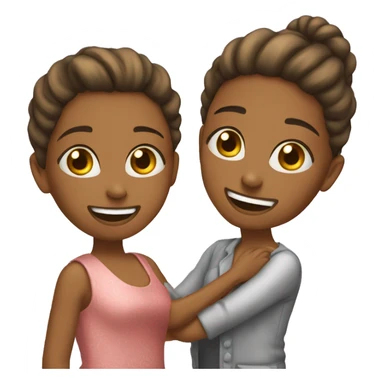 Dos amigas abrazandose sticker