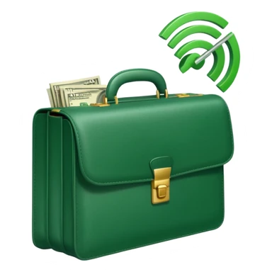 open wifi money filled briefcase sticker