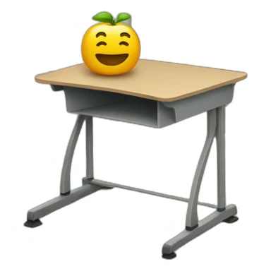 The classroom desk from the opposite angle sticker