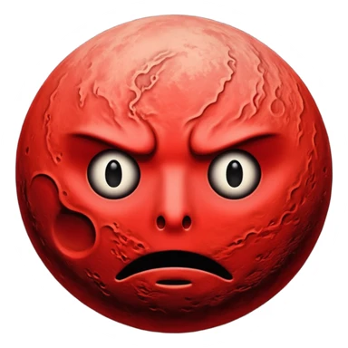 a red moon with no face just pure terror  sticker